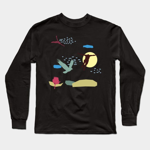 Learn to fly Long Sleeve T-Shirt by Manitarka